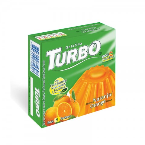 Turbo gelatina naranja 40 grs