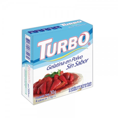Turbo gelatina sin sabor 30 grs