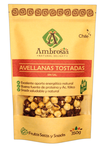 Ambrosia avellanas Tostadas 350 Gramos