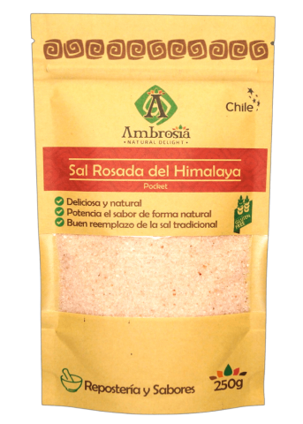 Ambrosia sal rosada pocket 250 gr