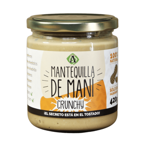 Ambrosia mantequilla de mani crunchy 420 gr