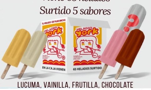 York Helados Agua o Leche