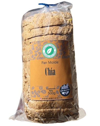 Pan con ciencia molde sin gluten Chia 500 grs