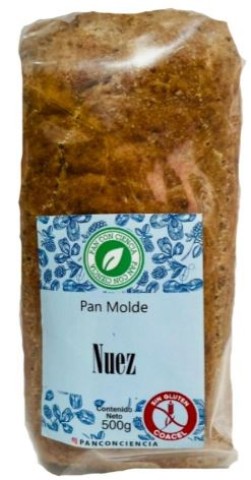 Pan con ciencia molde sin gluten Nuez 500 grs